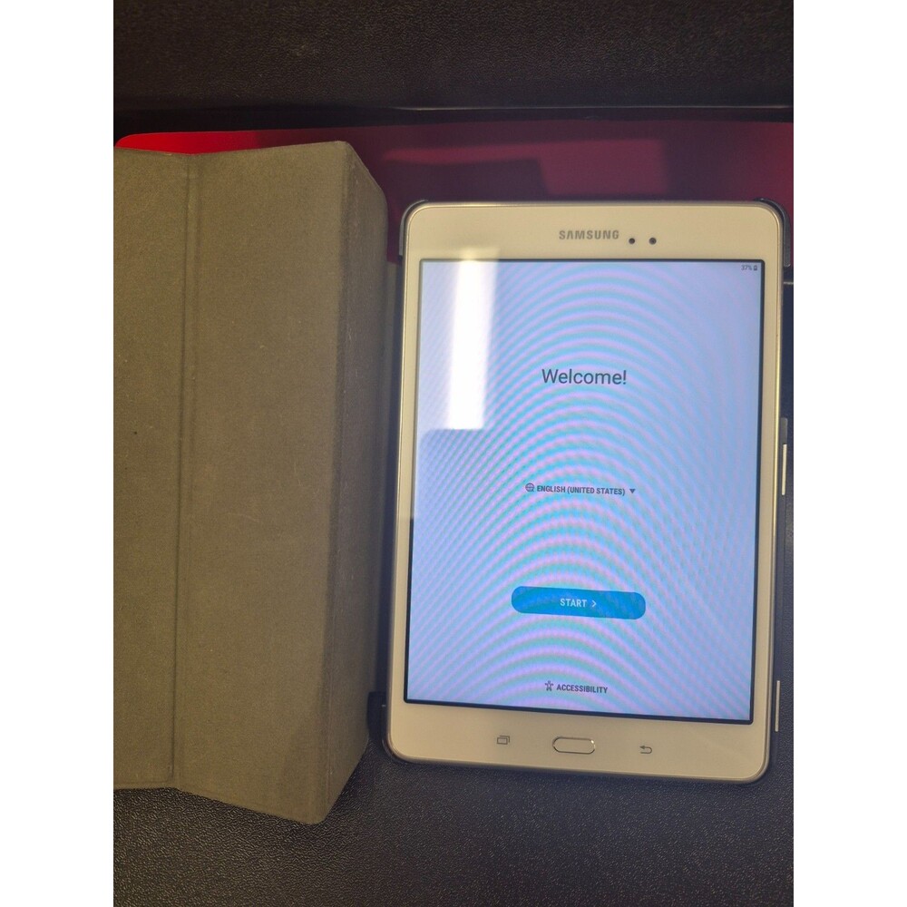 Samsung Galaxy Tab A 8" 16GB White SM-T350 Wi-Fi Android Tablet Bundle w/ Case